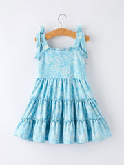 Spring Ocean Girls Strap Dress