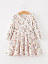 Pink Bow Reindeer Candy Cane Girls Twirl Dress