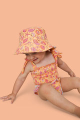 SHELLO SUMMER DREAM SMOCKED TANKINI TWO PIECE SWIM SUIT