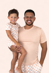 SANDY CHECKERS SHORT SLEEVE MEN'S DREAM JOGGER SET