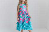 Tropical 3 Ruffle Dress
