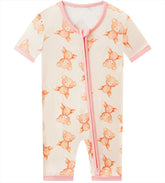 Posh TOT Teddy Bear Love Bamboo Shorty Romper