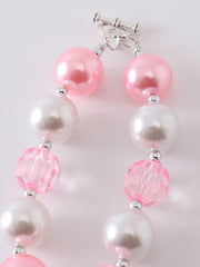 Pink cross Bubblegum Necklace