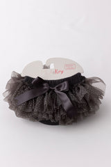 SALE Charcoal & Silver Glitter Ruffle Tutu Bloomer