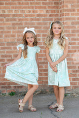 Claire Sage Floral Dress