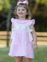 Pink Smocked Church Christ Bishop Christening Dress