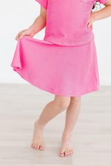 Neon Pink Scrunchy Twirl Skort