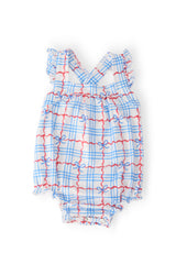 Patriotic Picnic Ruffle Cross Back Romper