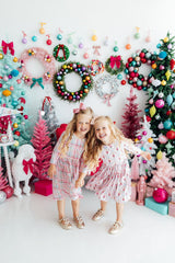 Pink Nutcracker 3/4 Sleeve Pocket Twirl Dress