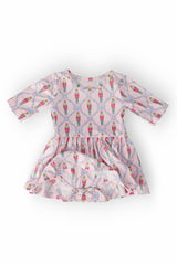 Pink Nutcracker 3/4 Sleeve Twirl Bodysuit
