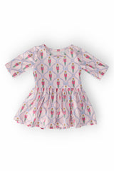 Pink Nutcracker 3/4 Sleeve Twirl Bodysuit