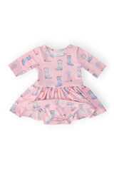 Ribbons & Rodeos 3/4 Sleeve Twirl Bodysuit