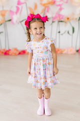 SALE Rainy Day Flutter Sleeve Twirl Dress