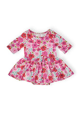 Secret Garden 3/4 Sleeve Twirl Bodysuit