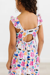 SALE Tulip Blooms Ruffle Maxi Dress