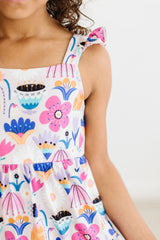 SALE Tulip Blooms Ruffle Maxi Dress