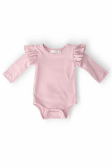 Vintage Pink L/S Flutter Bodysuit