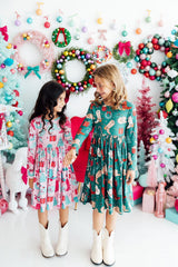Western Wonderland L/S Pocket Twirl Dress