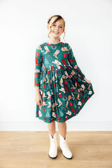 Western Wonderland L/S Pocket Twirl Dress