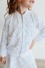 White Velvet Sequin Jacket