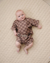 Shorts Set | Espresso Checkered