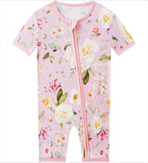 Posh TOT Rose Meadow Bamboo Shorty Romper