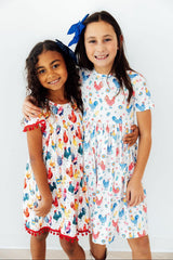 Rooster Pom Pom Dress
