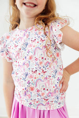 Whimsical Woods S/S Ruffle Tee