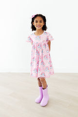Sparkling Rainbows Pom Pom Dress