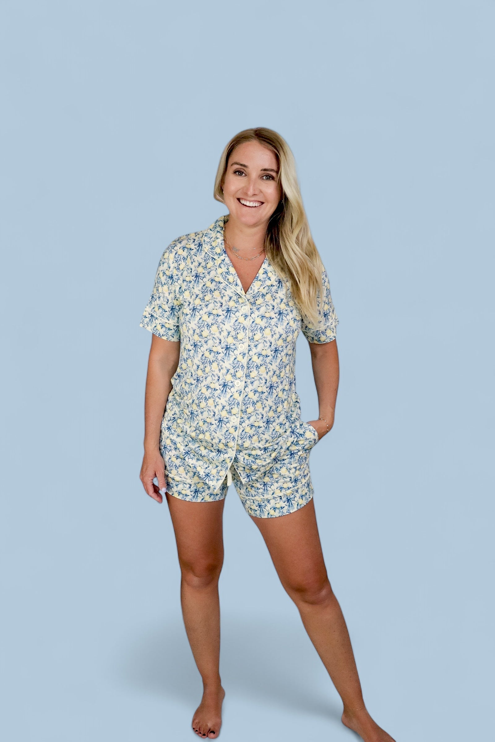 VINTAGE CITRUS TOILE WOMEN'S DREAM SHORT SET