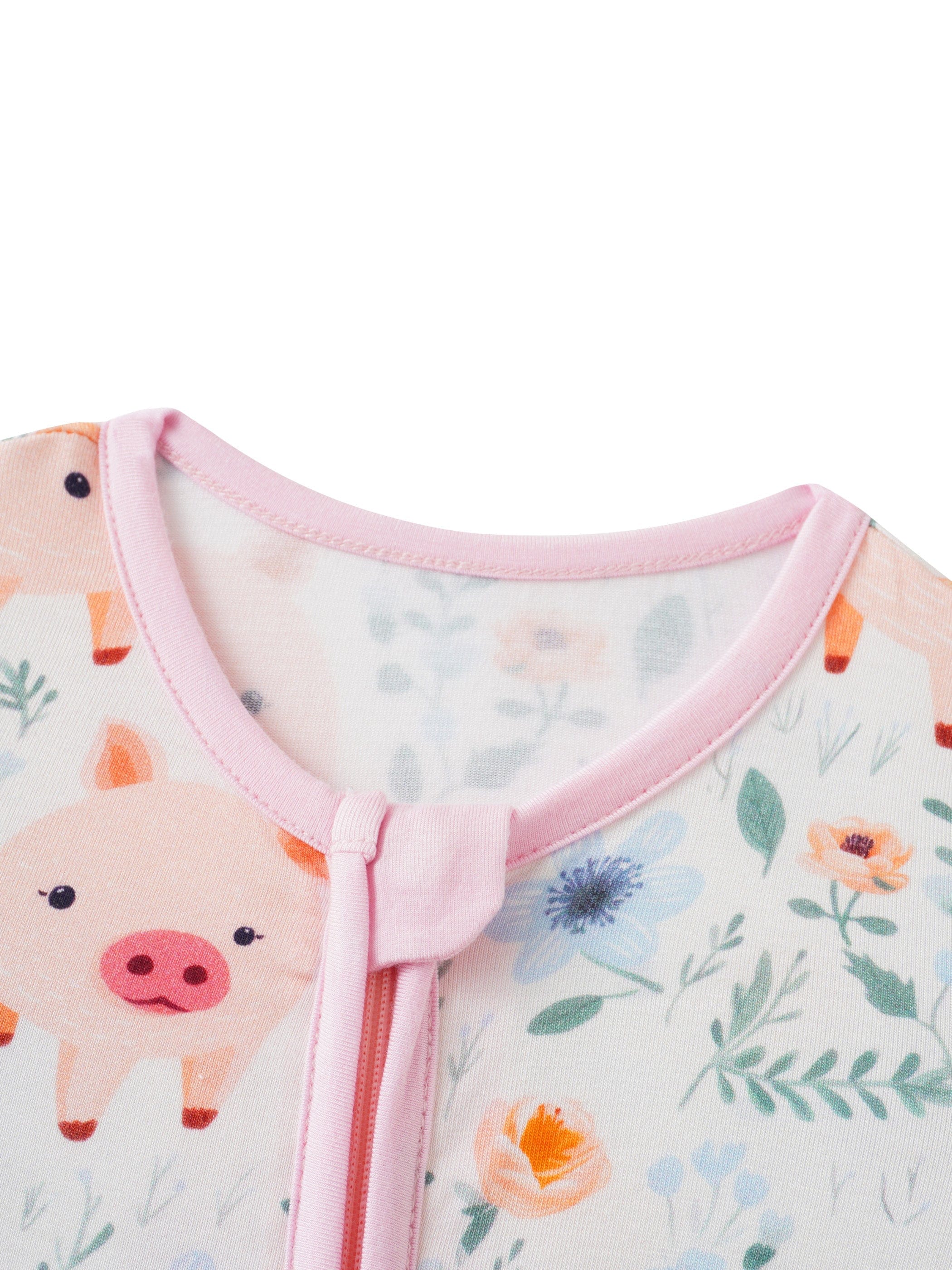 Posh TOT Piggy Wiggly Bamboo Shorty Romper