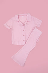 PINK ROSE DREAM GIRL'S FLARE SET