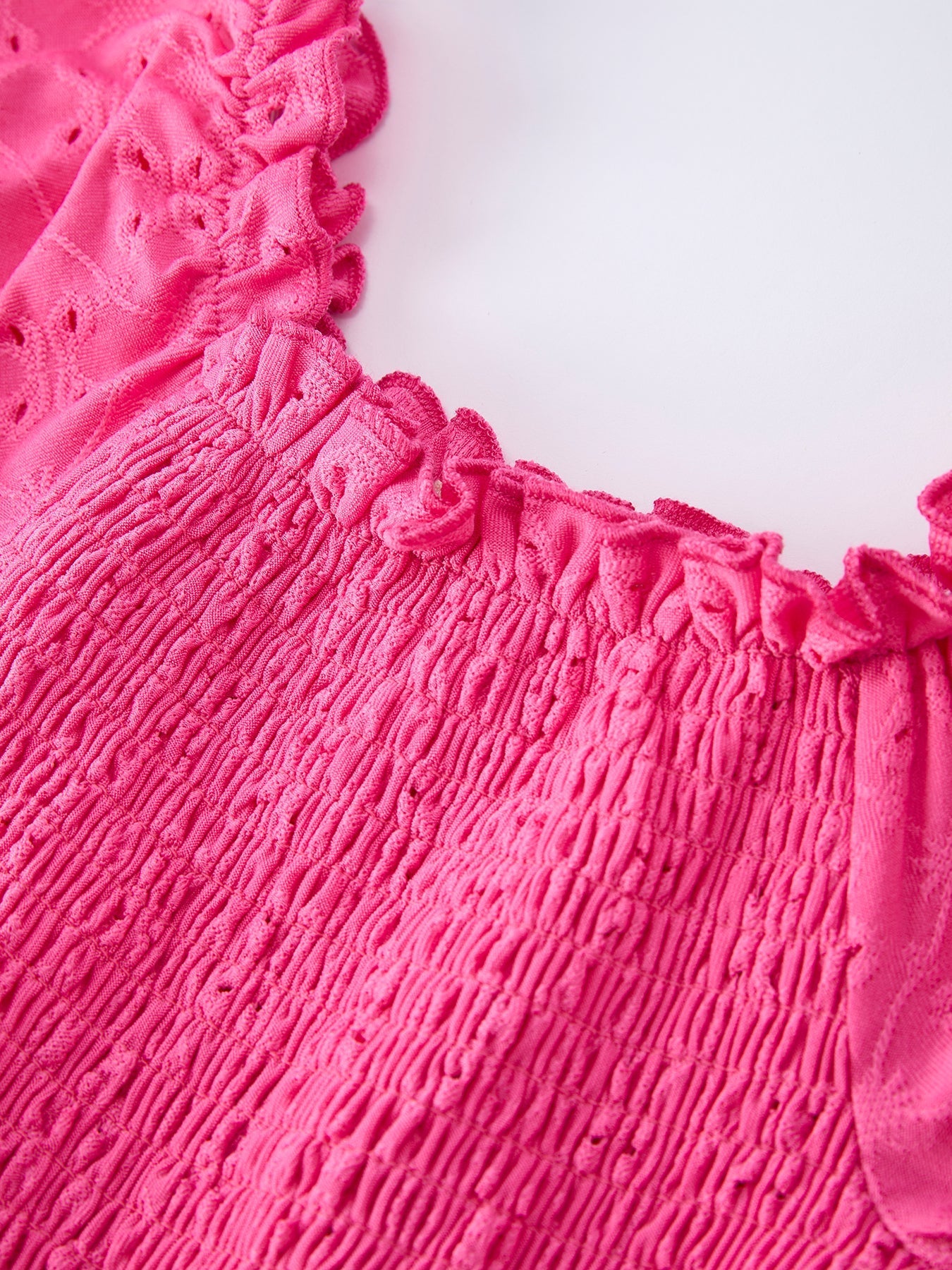 Spring Hot Pink Short-sleeved Girls Jumpsuit