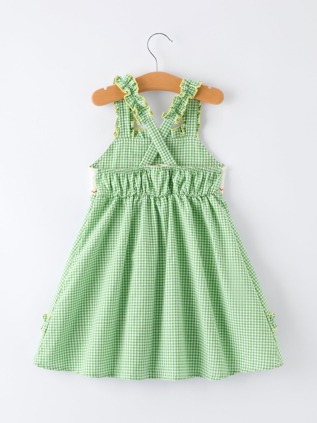 Spring Turtle Smocked Baby Girls Dress