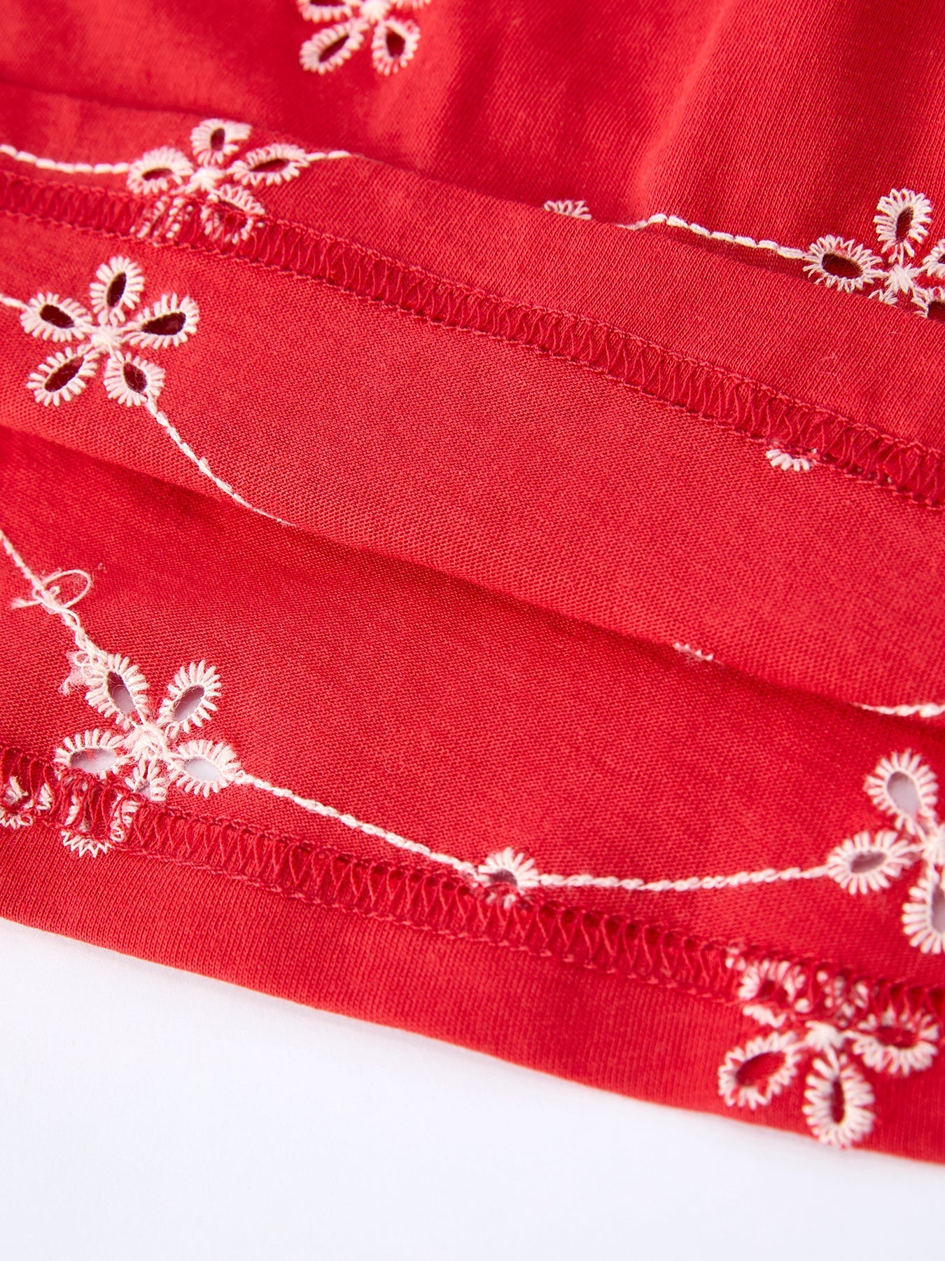 Red Color Girl Bow Strap Ruffle Dress