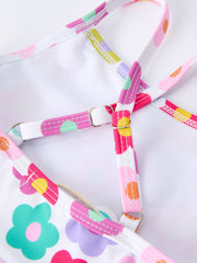 Summer Floral Rainbow Girls Two Piece Swimsuit