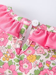 “DADDY'S GIRL” Embroidered Ruffle Collar Baby Girls Romper