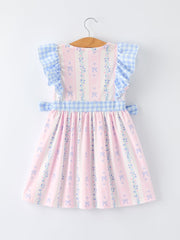 “DADDY'S GIRL” Smocked Plaid Girls Dress