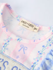 “DADDY'S GIRL” Smocked Plaid Baby Girls Romper