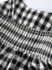 Mommy & Me Plaid Girl Smocked Ruffle Dress