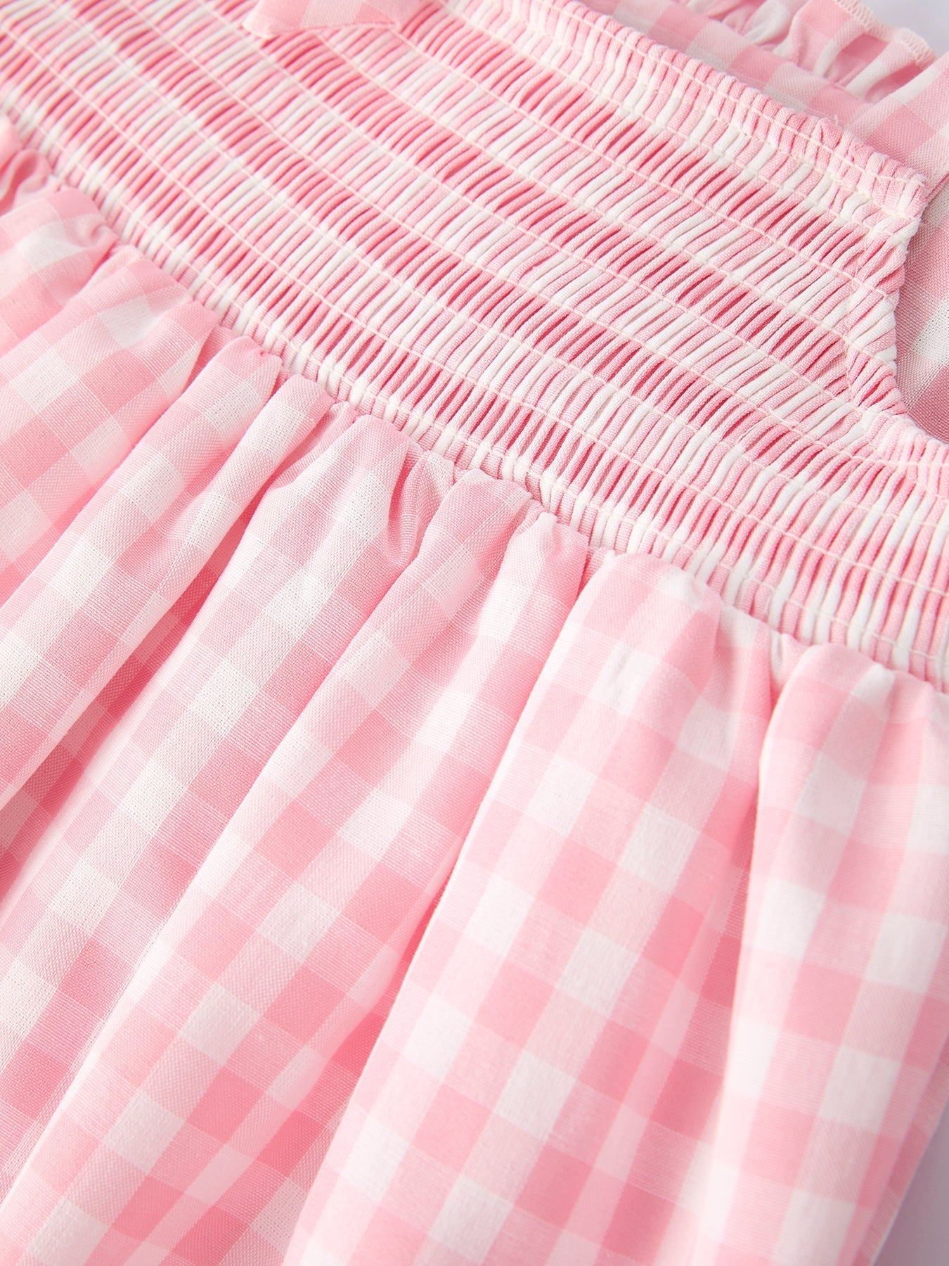 Strawberry Embroidery Girl Dress Bow Strap Ruffle