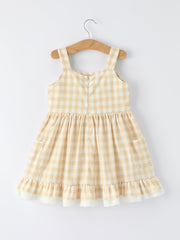 Mommy & Me Plaid Girl  Dress With Pocket