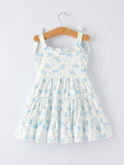 Spring Floral Girls Strap Dress