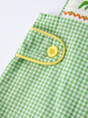 Spring Turtle Smocked Baby Boy Romper
