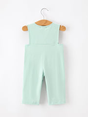 Western Horse Embroidery Boys Jonjon Sleeveless Romper