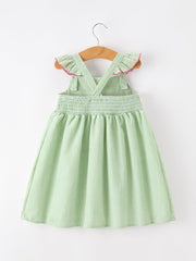 Western Boots Cactus Girls Dress Stripe