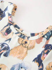Watercolor Dog Breed Twirl Girls Dress