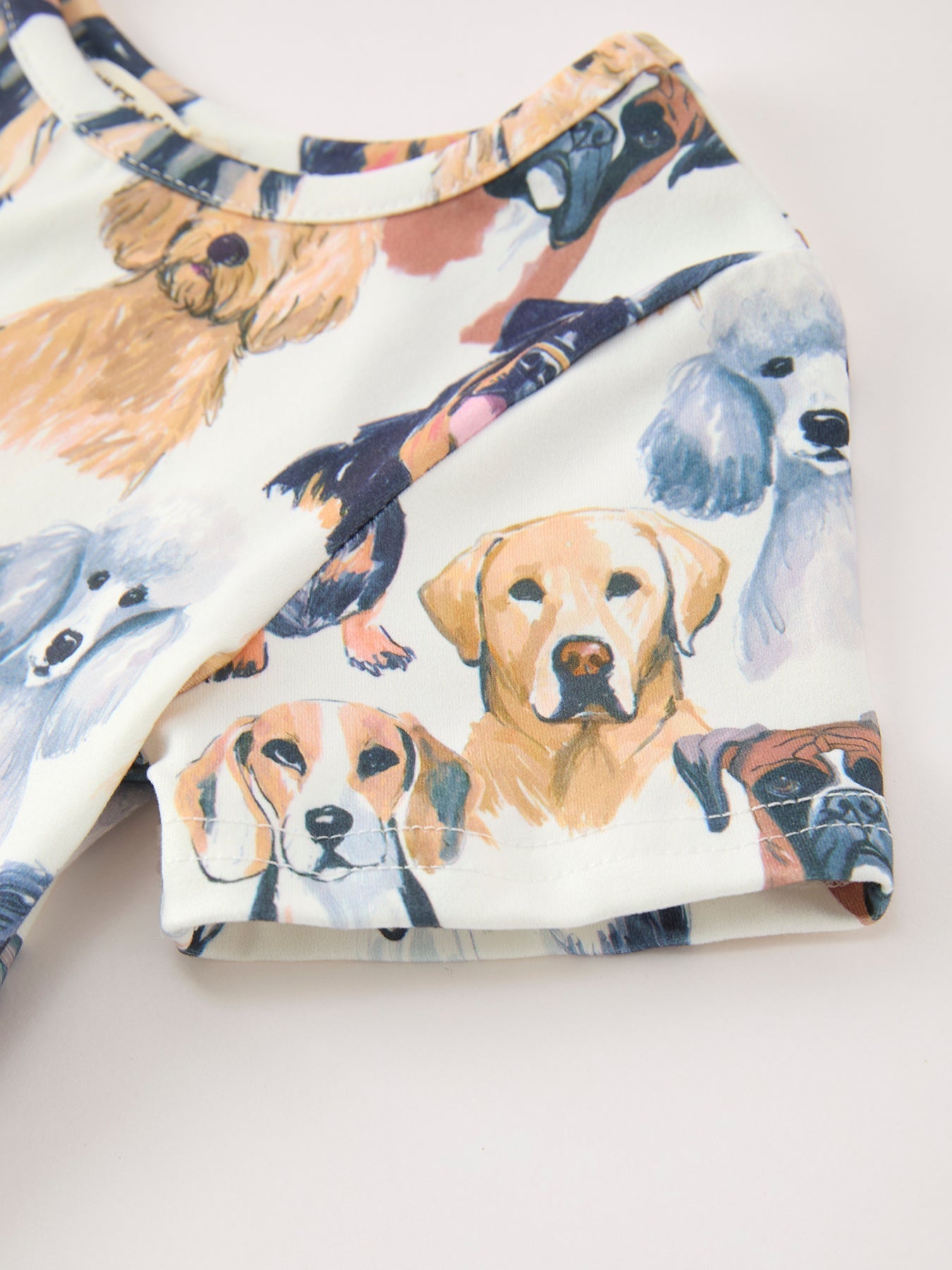 Watercolor Dog Breed Twirl Girls Dress