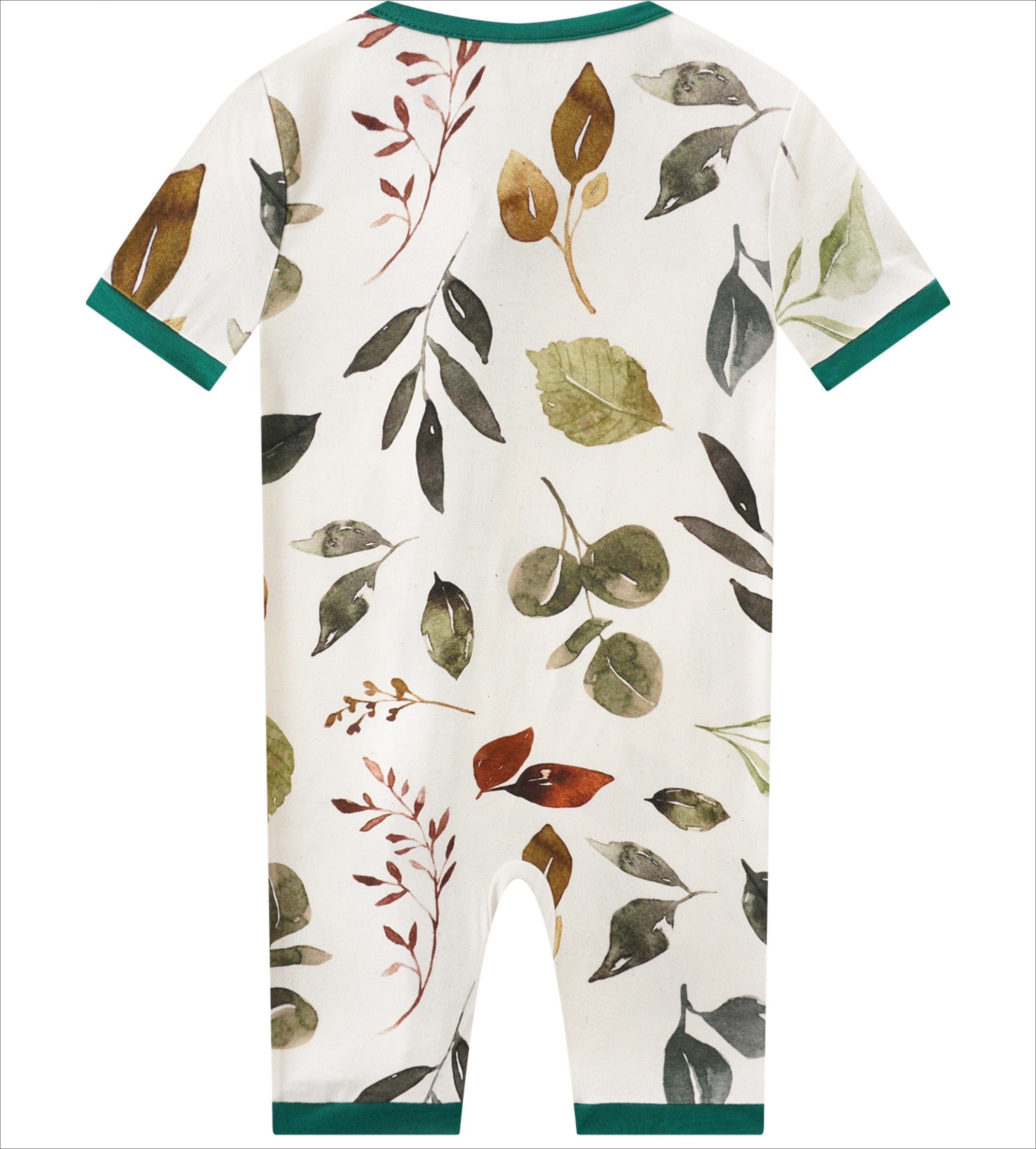 Posh TOT Falling Leaves Bamboo Shorty Romper