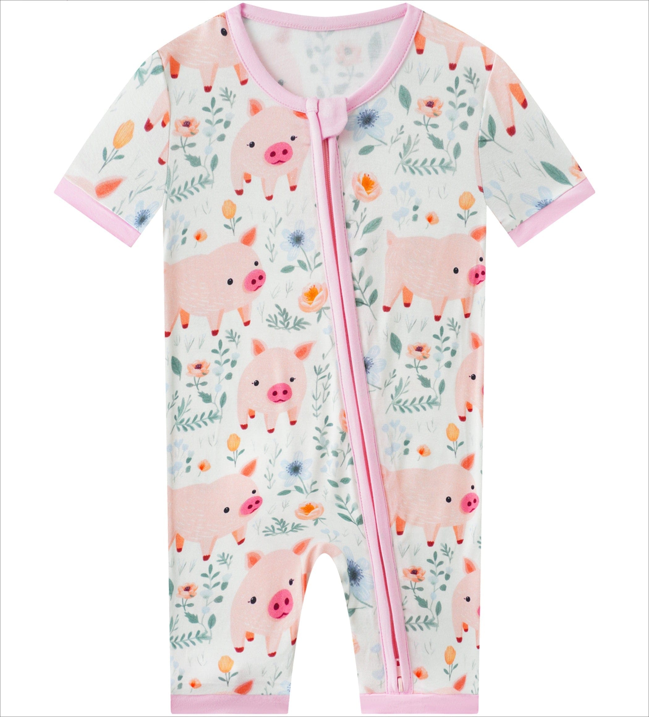 Posh TOT Piggy Wiggly Bamboo Shorty Romper
